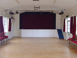 Downham village hall interior Downham village hall interior