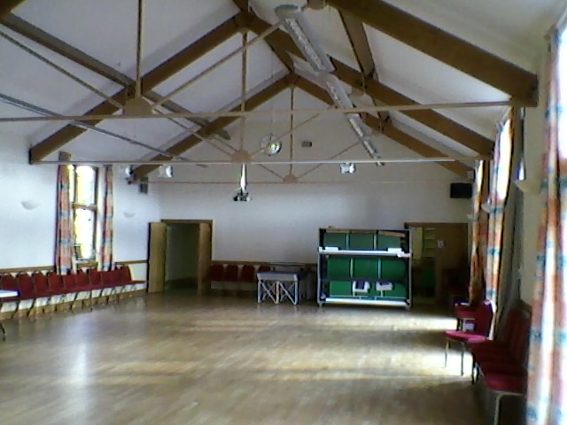 Interior of Tosside village hall