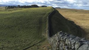 A section of Hadrians Wall