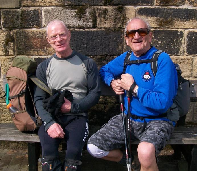 John and Neil set the world to rights at lunch