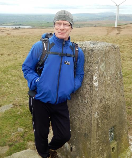 Neil looks supercool at Knowl Hill trig