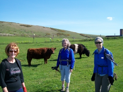 Lynn, Viv and Ann making friends