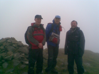 Neil, Alf and John in the mist
