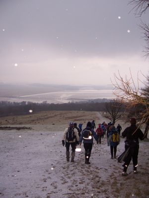 Finish in the snow