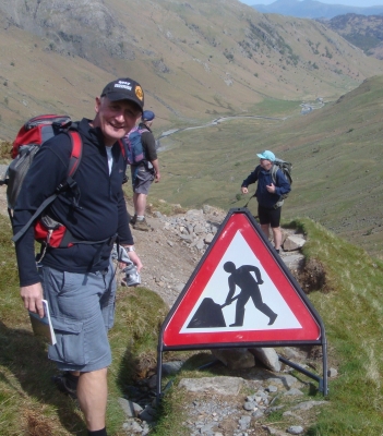 Roadworks ahead over Langstrath valley