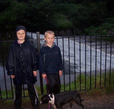 Emma and Daniel by the Weir