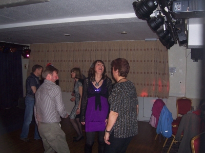 On the dance floor