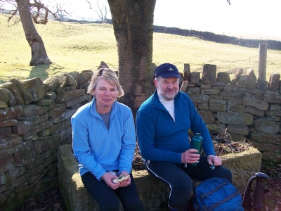 Mike and Heather at lunchtime