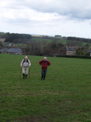 Jim and Allan come up the hill
