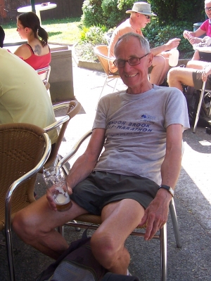 John enjoys a pint