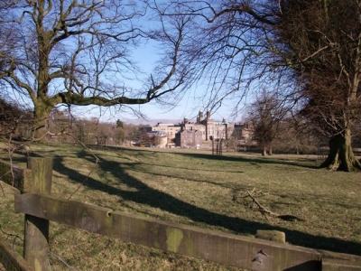 Stonyhurst through the trees