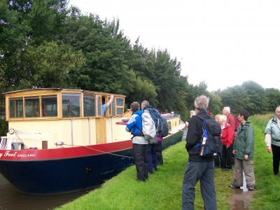 Looking at a big barge