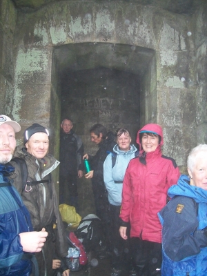 Sheltering at Stoodley Pike