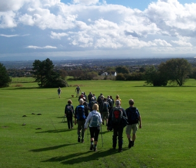 Crossing the golf course