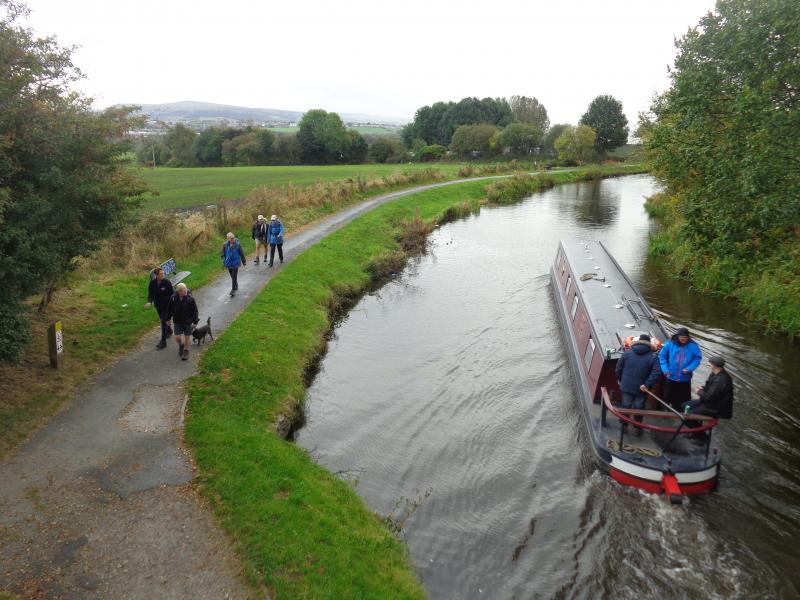 Narrowboat passes by