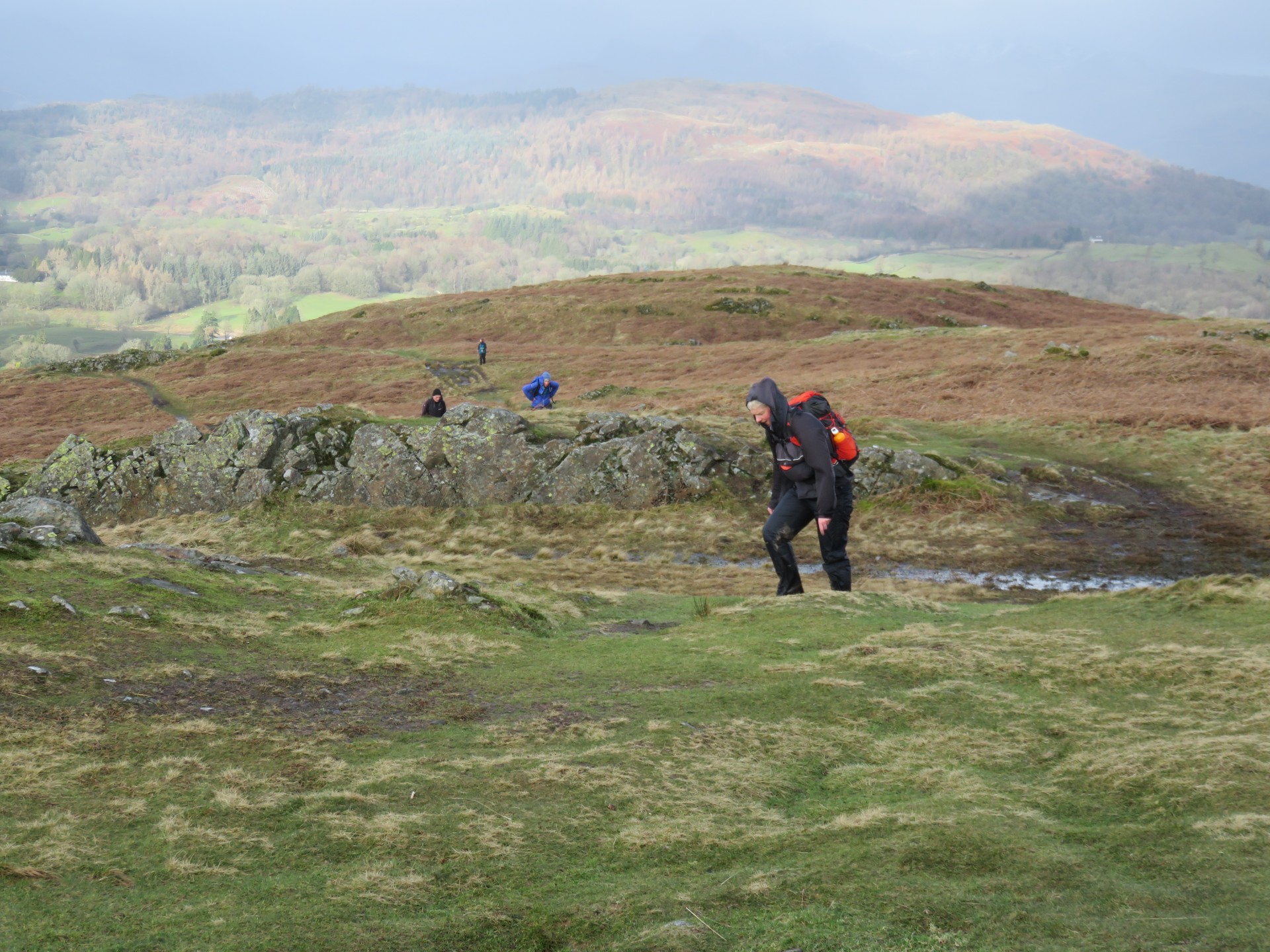 Staggering up Latterbarrow Staggering up Latterbarrow