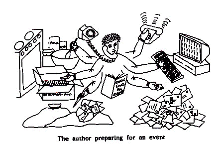 The author preparing for an event